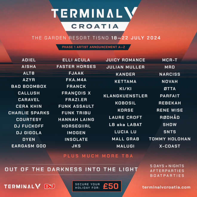 Terminal V Announces Epic Lineup for Croatian Festival Debut